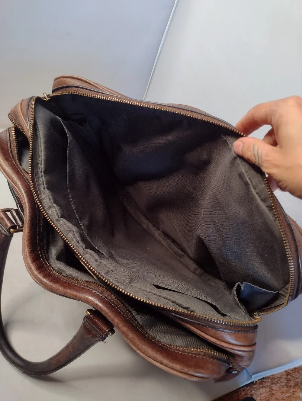 Coach 70777 Bleecker Brown Leather Commuter Briefcase Messenger Laptop Bag
